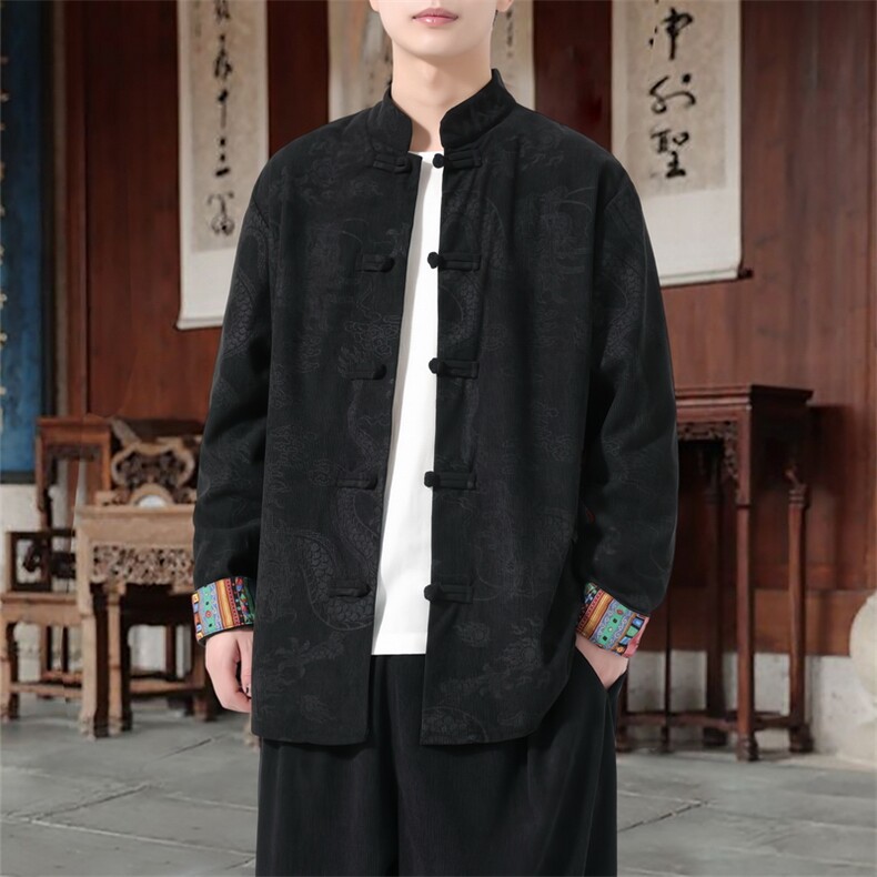 男士衬衫外套灯芯绒夹克盘扣立领风XZ1512-2512-P55,男装夹克,星座1512