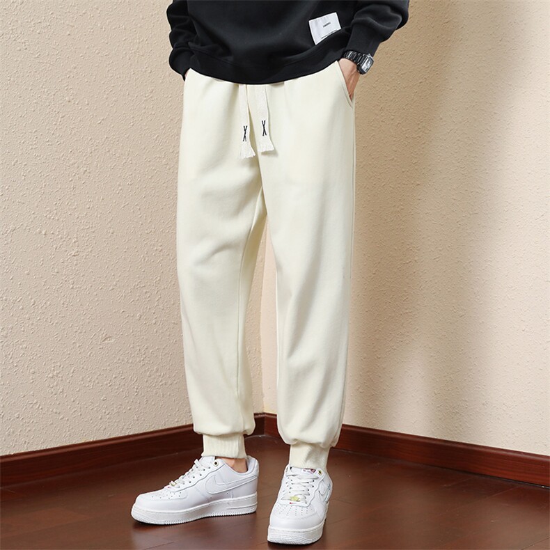 2025秋装新款现货特价情侣休闲纯色螺纹束脚运动长裤子YK101-P13，女装休闲裤，星座1816-2（原1210–2）