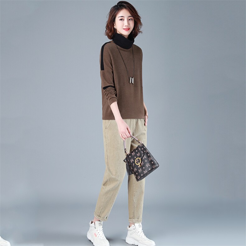 2021年春季新款潮休闲套装女时尚气质减龄两件套装裤子洋气时髦,女装套装/套裙,简韵佳