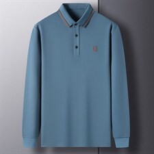 D66157钱塘2020-2中青年男士春秋季新款时尚休闲长袖T恤P63，男装T恤，钱塘207-2