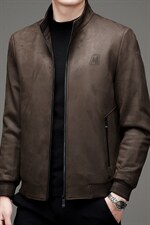 2023年男士秋季新款长袖立领茄克中年男士休闲夹克MNSA82151-P225,男装夹克,电商B212（原钱塘6029）