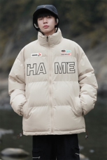 冬季新款机车字母印花时尚潮流棉衣MY62060特批65控118，男装棉衣，电商A268A