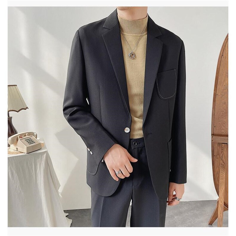 新色系清爽款男装西服套装两件套西装休闲W2124,男装西服套装,星座1012