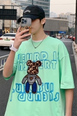 得物抖音40支双纱高品质时尚印花半袖纯棉短袖T恤男女T7226-P40，男装T恤，电商A441-1