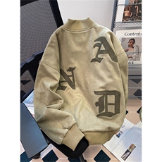 麂皮夹克外套刺绣字母棒球服JK8027特P62，男装夹克，星座908-1