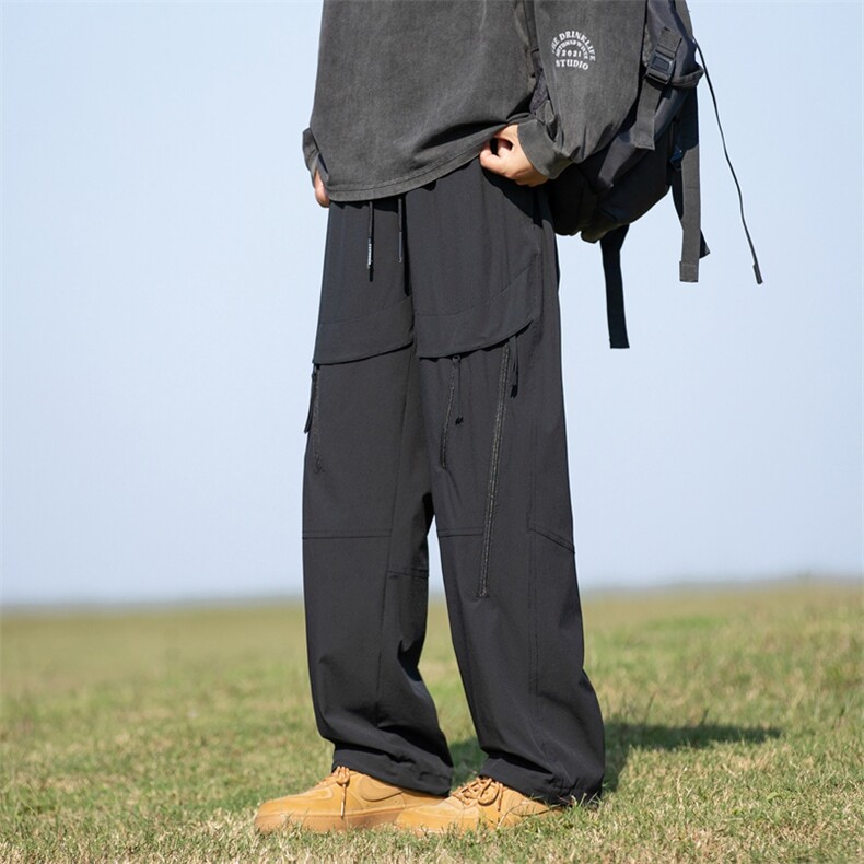 春季新款山系户外宽松直筒裤男立体裁剪多口袋休闲裤 K3508 特P50图片
