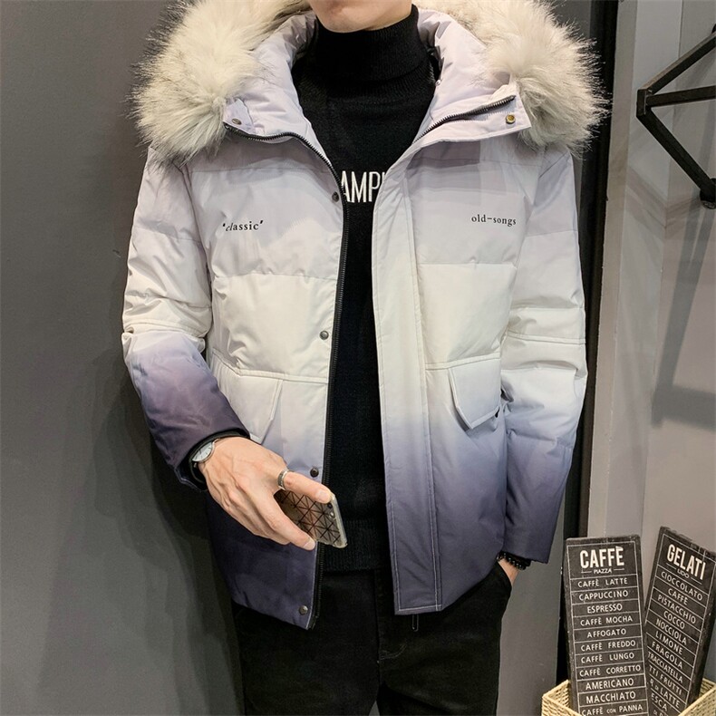 羽绒服男短款2020冬季新款渐变色外套潮牌DS620T,男装羽绒服,电商A102