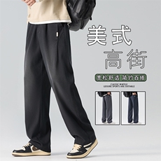 牛仔裤男士2025秋季新款宽松直筒美式潮牌阔腿休闲长裤K6661-P50，男装牛仔裤，星座610（原A335）