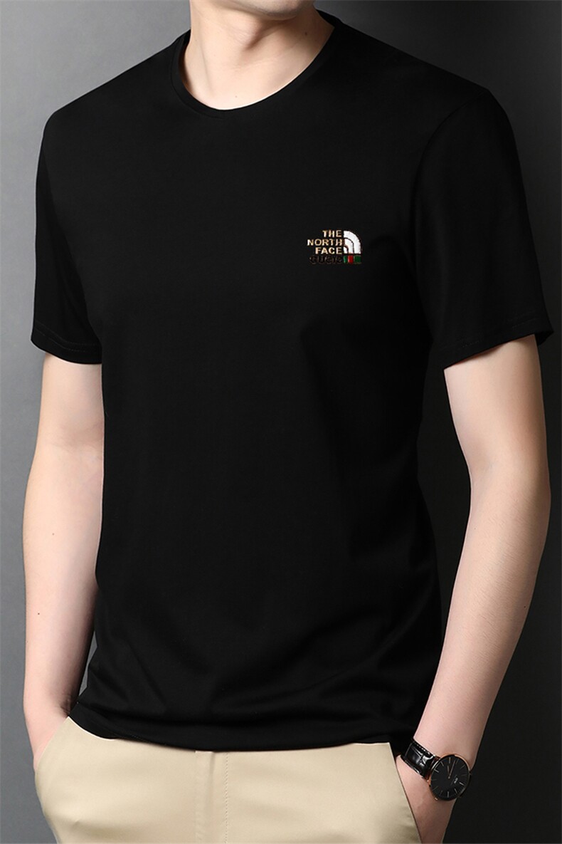中年男士商务休闲t恤纯棉夏装短袖polo衫薄中老年衣服爸爸男装,男装T恤,电商B212（原钱塘6029）