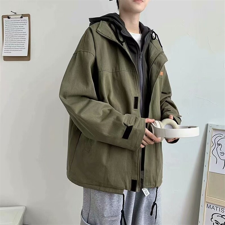假两件连帽工装外套韩版宽松学生夹克ins潮2021春秋新款jk15-p75,男装夹克,星座1008