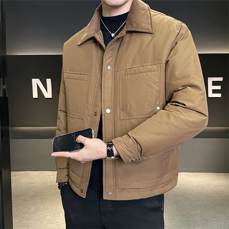主推数据款标50男士羽绒服工装外套纯色上衣B317/Y8021/P195图片