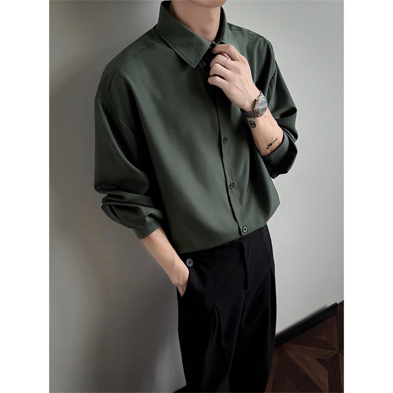 【】秋季新款垂感初秋衬衫男女长袖衬衣5Q1122-TP16不,男装衬衫,电商A102