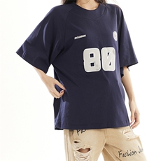 2026春季新款美式运动风宽松圆领短袖T恤女印花休闲上衣YD275-P45，男装T恤，星座509