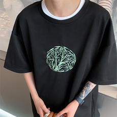 量大优供视频菠萝格套装刺绣短袖男大码M-5XTX27-特P23，男装T恤，电商B325