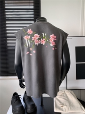 XZ809A/BXXX09/P35/控48美式V领印花背心T恤，男装背心/马甲，星座809A(原222-1)