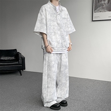 可拆开卖！立领POLO衫短袖t恤套装男生休闲运动青少年搭配帅气夏，男装T恤，电商B312