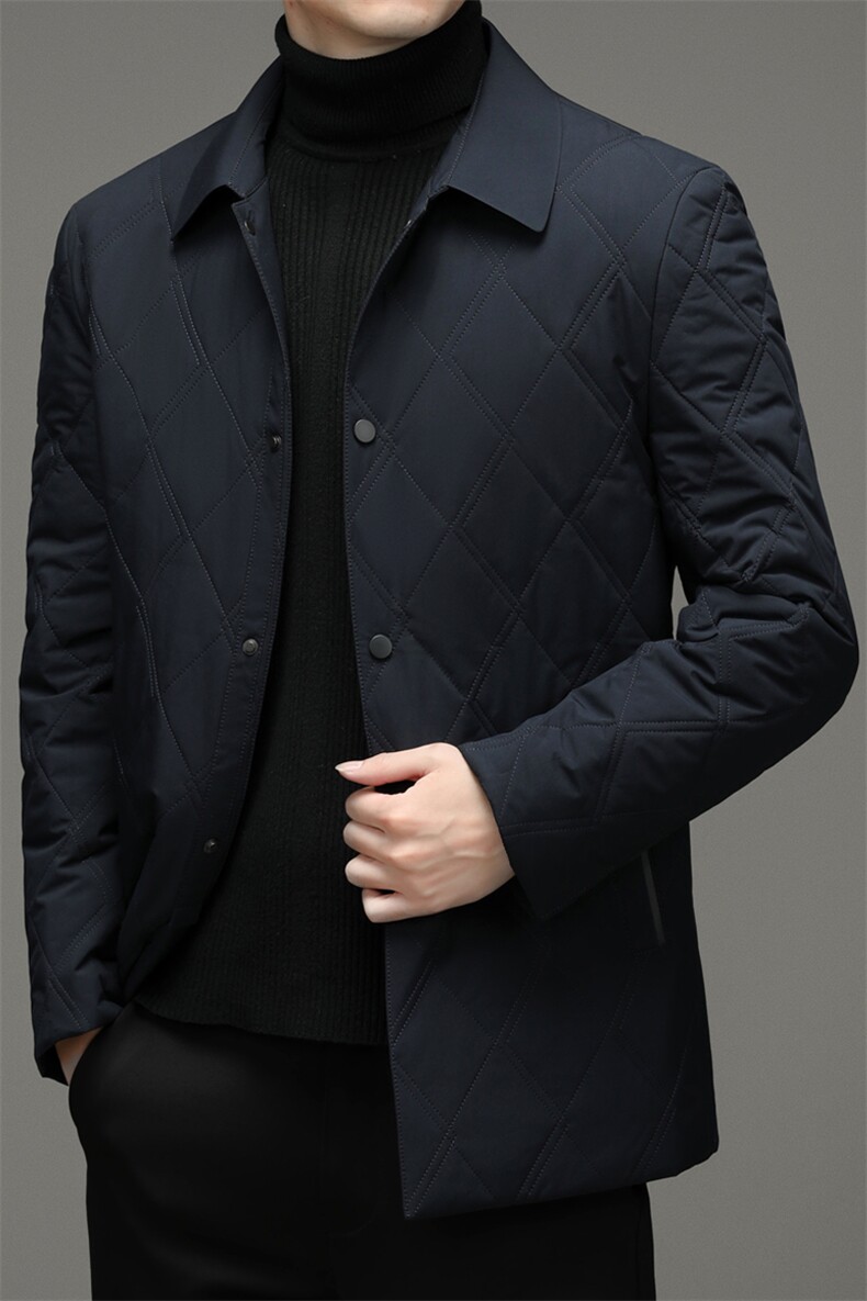 冬季外套男棉衣中年商务翻领棉服休闲上衣爸爸装棉袄A9601-P165,男装棉衣,电商B212（原钱塘6029）