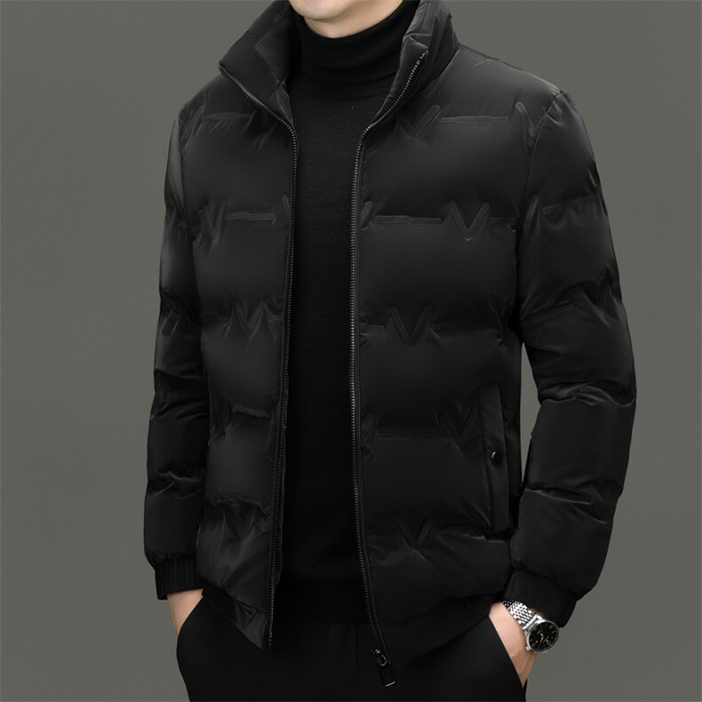 新款棉衣冬季加厚衣外套男款棉服男士棉袄中年短款立领休闲上衣,男装棉衣,钱塘6003（原4033）