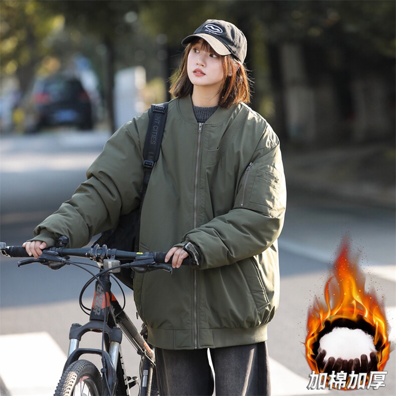 中性风冬季棒球领光板保暖加厚棉衣外套A406MY822P105,男装棉衣,星座309（原A406）