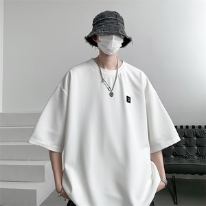 8XL-M 重磅！特大码T潮牌上衣男中性华夫格短袖T恤DX304P25控39图片