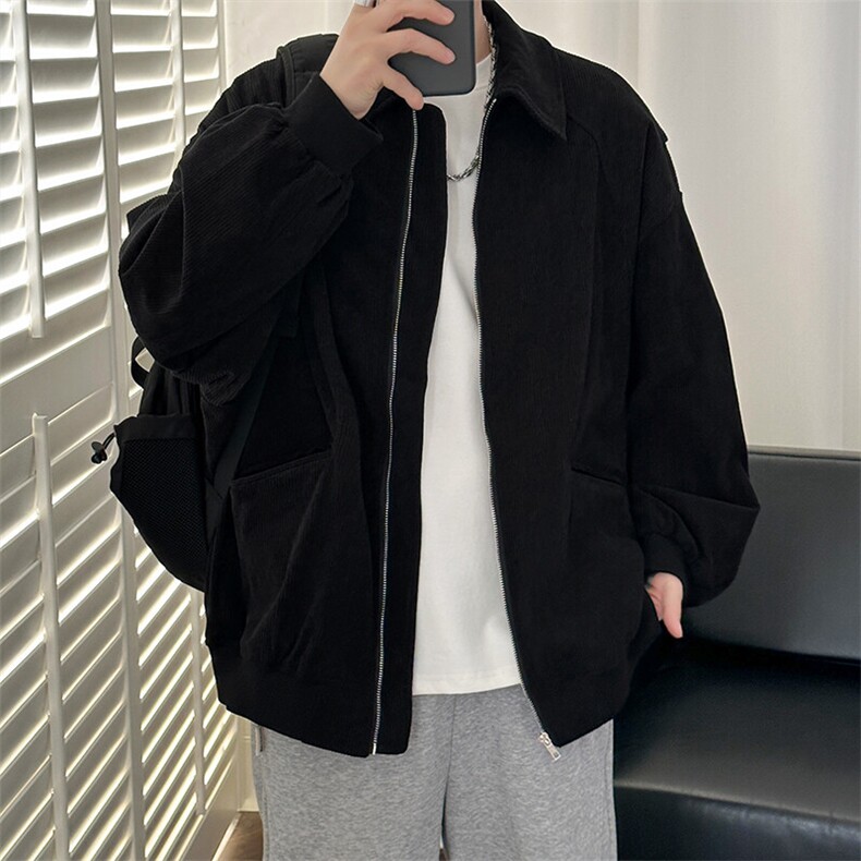现货主推高品质灯芯绒夹克外套男潮宽松休闲大码A351-JK013-P90,男装夹克,电商A351