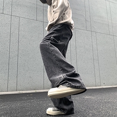 伐木装工装男秋高街水洗宽松拖地牛仔裤XZ225-3-CK931-P55控75，男装牛仔裤，星座225-3