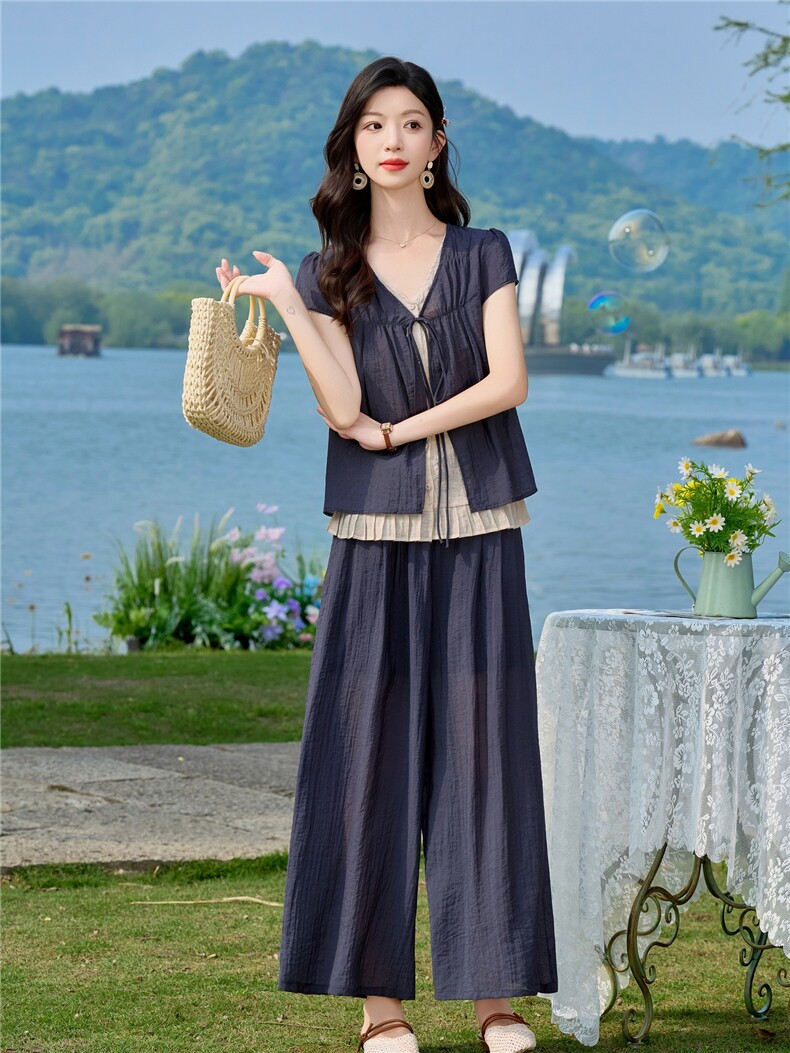 【现货！！！】文艺天丝棉麻两件套女夏季,女装套装/套裙,素月