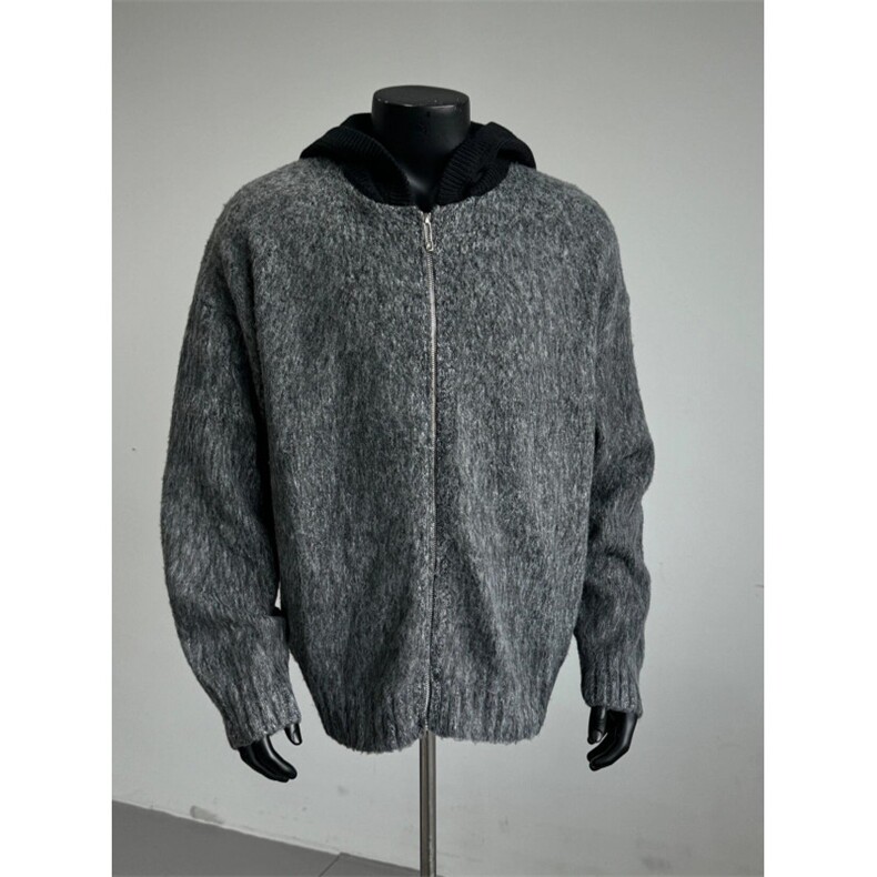 【有货】D563CC-特P65连帽毛衣男慵懒针织开衫外套,男装针织衫/毛衣,星座1007（原301D）