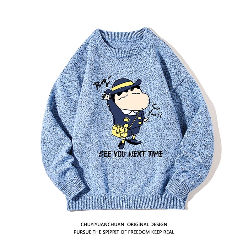 加厚加绒毛衣男大码毛线衣男针织衫M19240-P45加绒款-P65白底,男装针织衫/毛衣,电商A040A