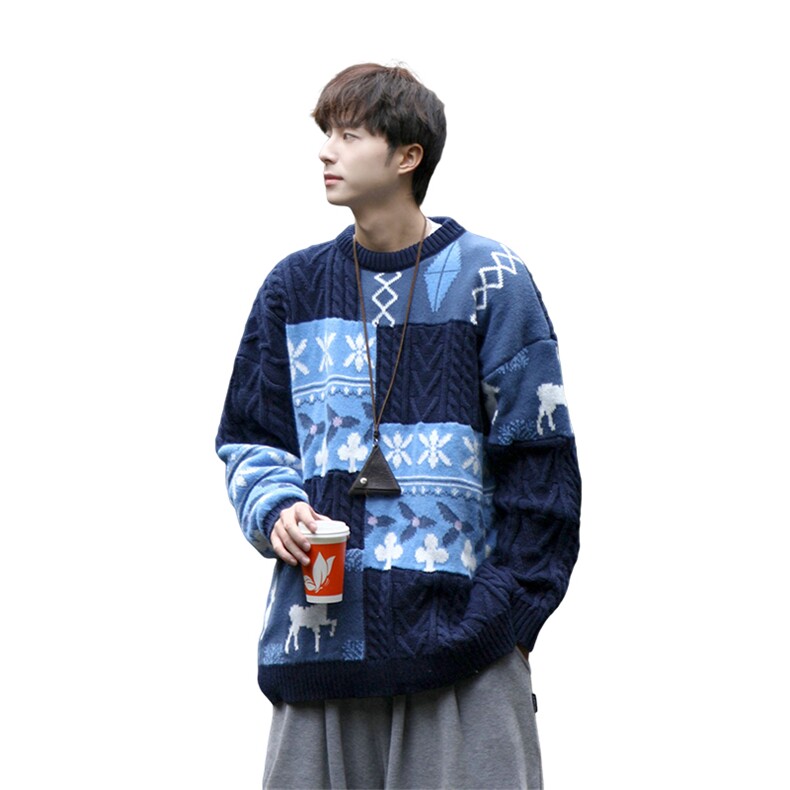 cityboy！内搭圣诞毛衣男士线衣男拼接针织衫男XH08-P70,男装针织衫/毛衣,电商B367