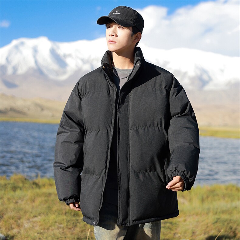 立领棉服男士外套秋冬季加厚保暖时尚户外棉衣男装,男装棉衣,玖雅羊绒