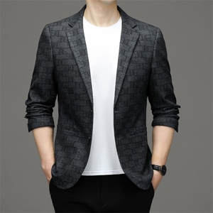M3373-1钱塘2020-2秋季中年男士修身西服时尚休闲百搭外套P142图片