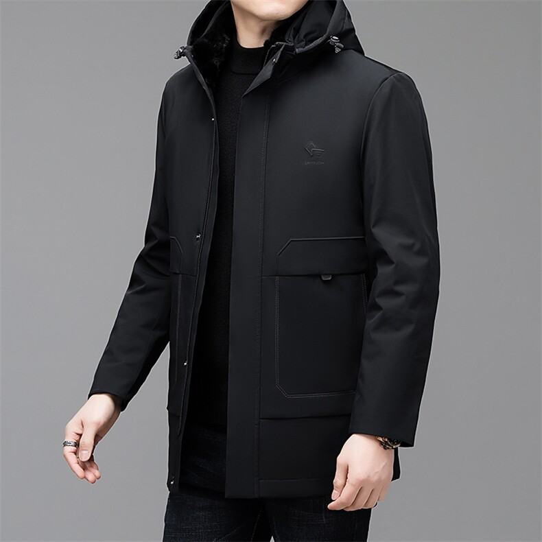 V3589钱塘2020-3新款商务休闲冬季厚款中年男士90鸭绒羽绒服P263,男装羽绒服,钱塘207-3