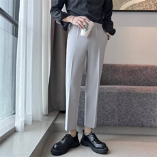 垂感西裤男裤子直筒春秋季休闲长裤宽松九分西装裤垂坠感个性裤子，男装西裤，星座1013