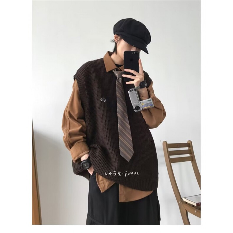 MM366-P40潮流情侣新款坎肩百搭无袖马甲背心毛衣,男装背心/马甲,星座617A-2