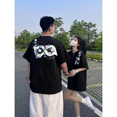 万针全刺绣解构设计260克重磅双纱纯棉高品质美式高街短袖T恤特39，男装T恤，电商A486