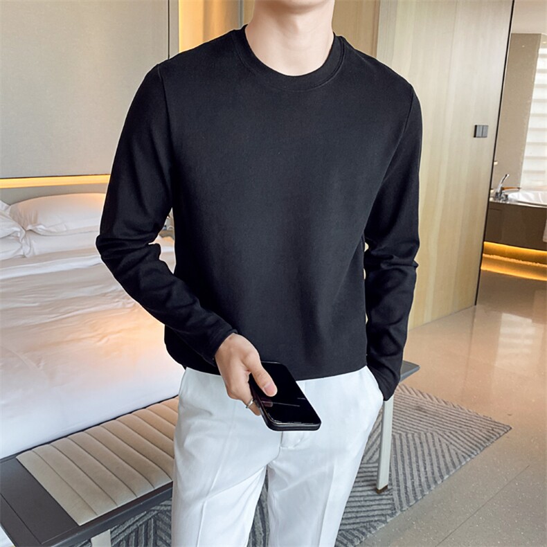 秋冬男生德绒打底衫圆领保暖T恤上衣 T618-P35图片