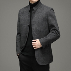 DJ1126钱塘2020-3冬季新款商务休闲立领中年男士夹克外套P325，男装夹克，钱塘207-3