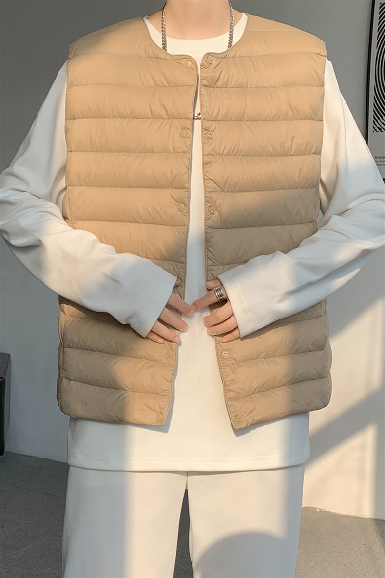 8XL-M轻薄羽绒服马甲男背心内胆90白鸭绒马夹外套YRFC07P98控138,男装背心/马甲,电商D206-1