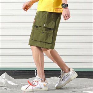 2021夏季新款日系男大码休闲裤运动工装短裤五分裤K350-P40图片