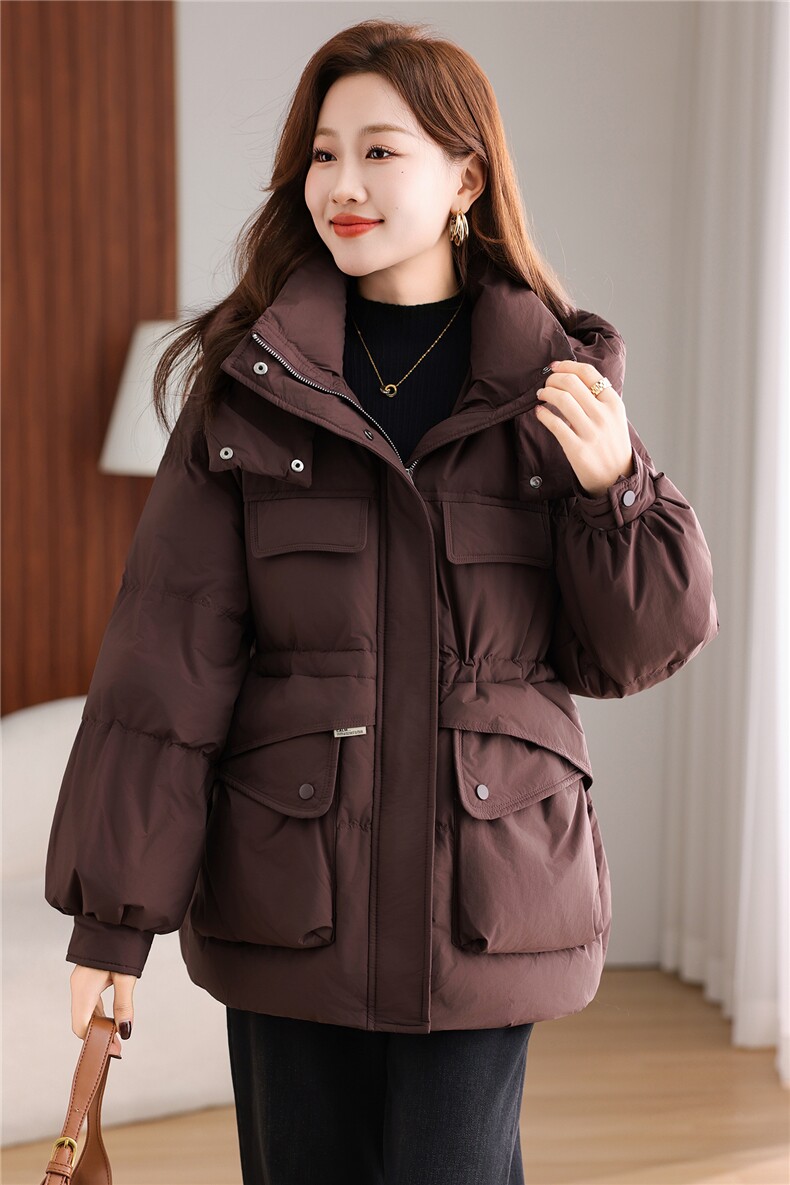 棉服女冬季新款加厚保暖纯色百搭中长款棉衣,女装棉衣/棉服,曼沙奕珂