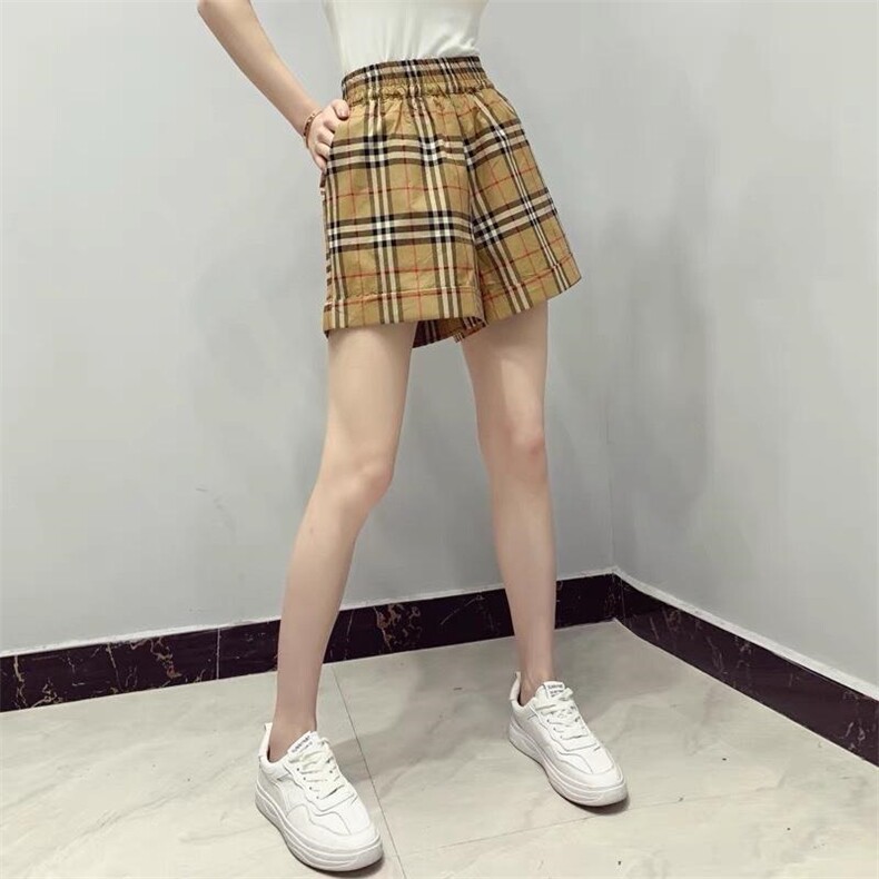 新款洋气百搭格子短裤,女装其它,L·H·X