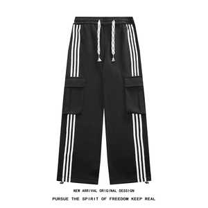 K121/P55春装新现货高品质华棉工装立体袋休闲裤男卫裤大码运动裤图片