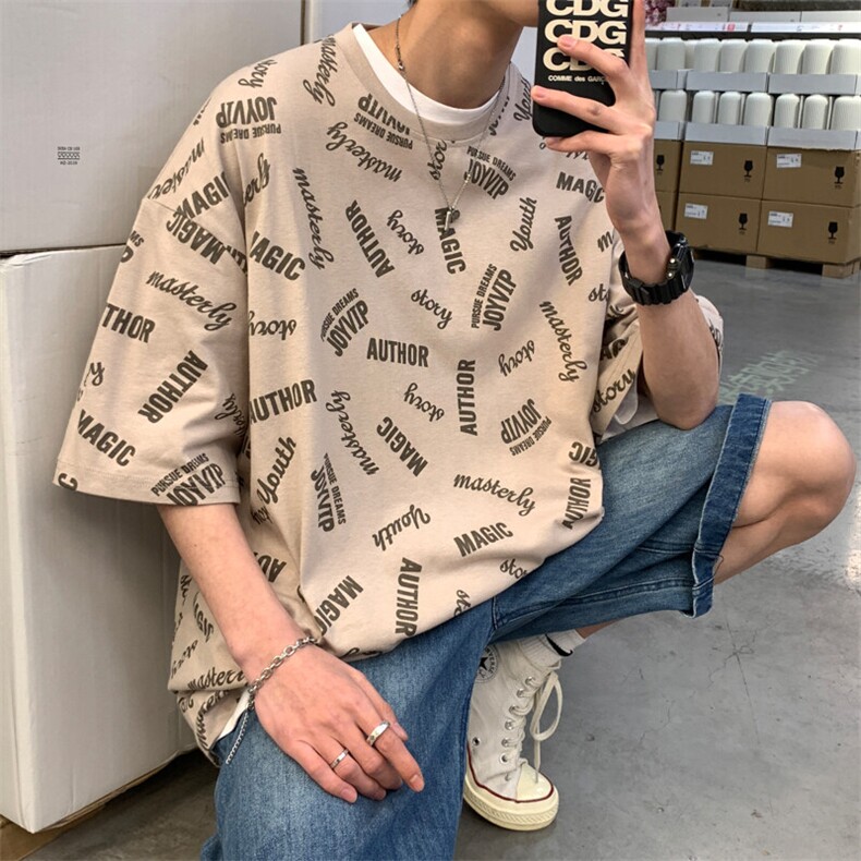 印花字母T恤男女同款917-1T80P28,男装T恤,星座917-1
