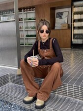 彩色牛仔背带裤，其它，肆尔