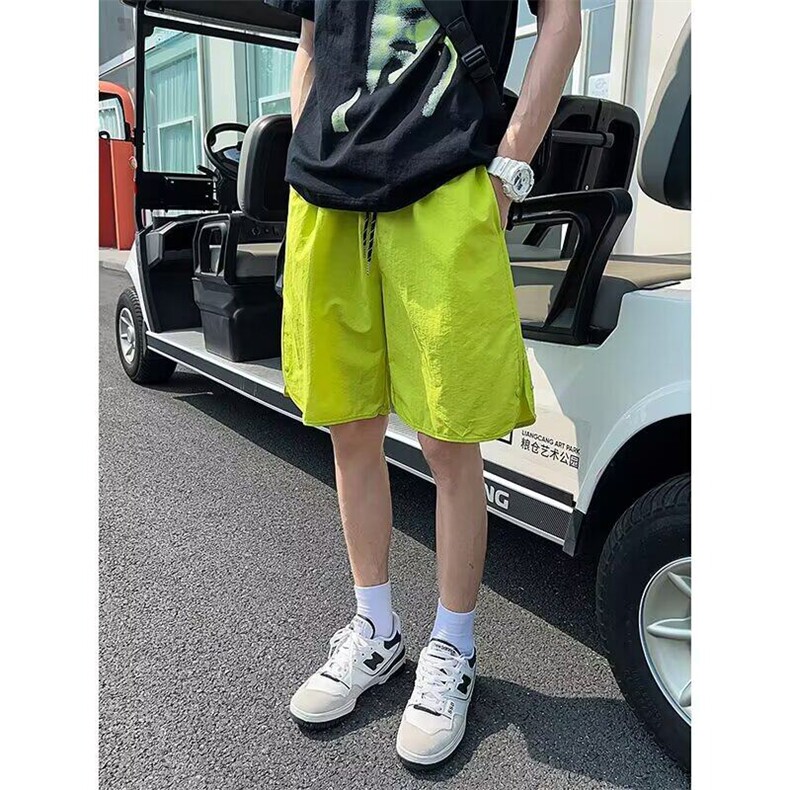 冰丝短裤男生夏季薄款直筒运动中裤帅气休闲五分裤子潮K6480-P28,男装牛仔裤,星座412-3