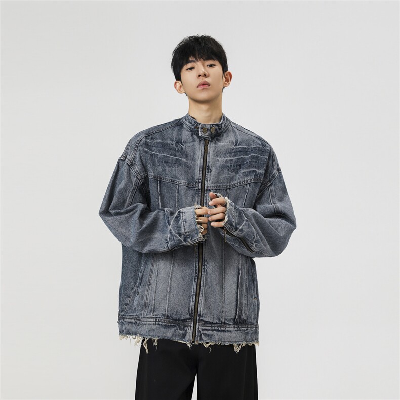 【现货】XZ1218(原611-3)WT4501特价P78机甲做旧水洗牛仔夹克，男装工装外套，星座1218（原611-3）