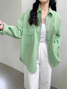 80646#糖果系大版衬衫外套 面料108*56洗水图片
