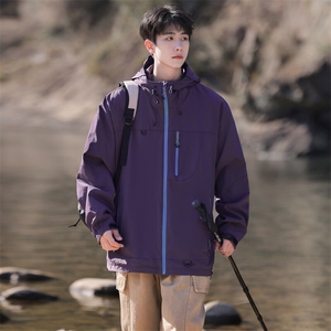 新款现货户外夹克男连帽防水冲锋衣外套DSA157B-J2512-特P80图片