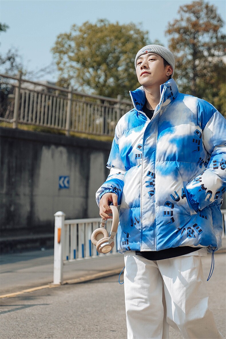 2024冬新款日系外景幻彩立领面包服棉衣外套男MY004-P135控150,男装棉衣,星座914-3